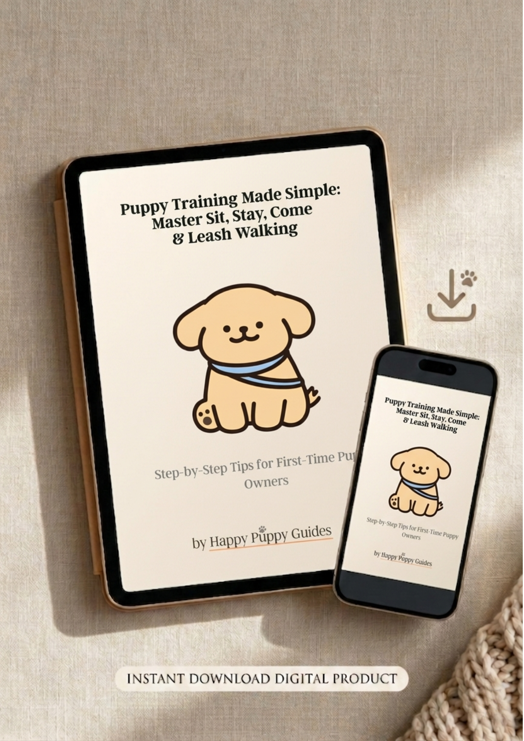 Puppy Training Made Simple: Sit, Stay, Come & Leash Walking (PDF Guide)