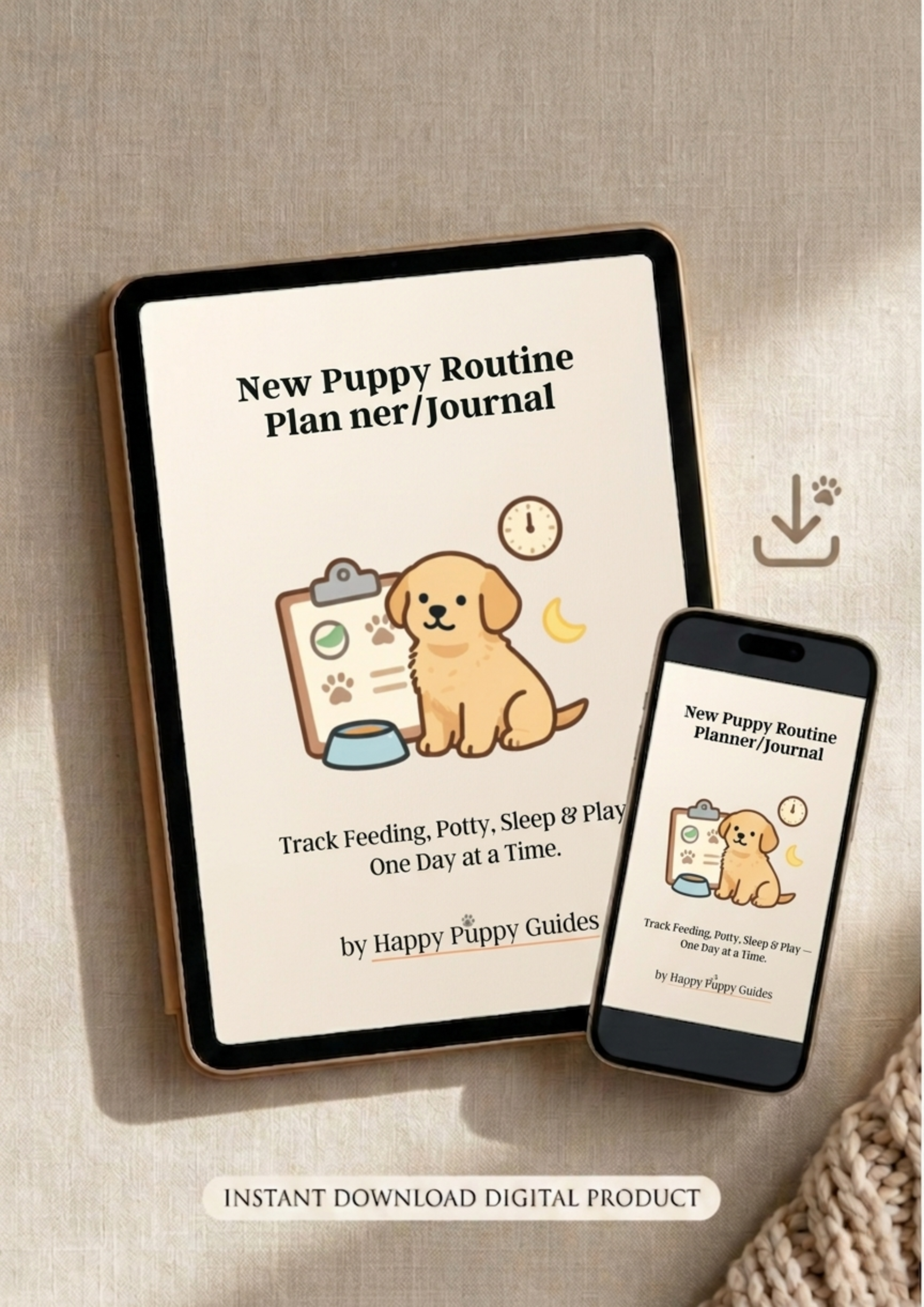 New Puppy Routine Planner & Journal (PDF)